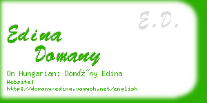 edina domany business card